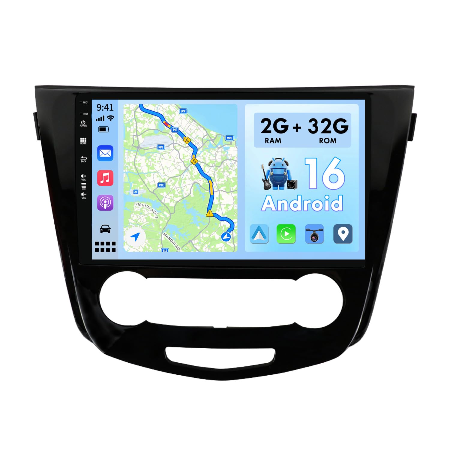 2 DIN Autoradio Für Nissan X-Trail/X Trail/T32/Qashqai 2 J11 2013-2017