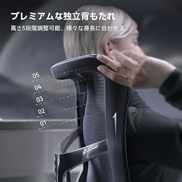 SIHOO S300 Office Chair, Desk Chair, Ergonomic Chair, 2024 First Release, 5 Levels of Backrest Adjustment, Automatic Adaptive Lumbar Support, 6D Interlocking Armrest, 130° Reclining Adjustment, Seat