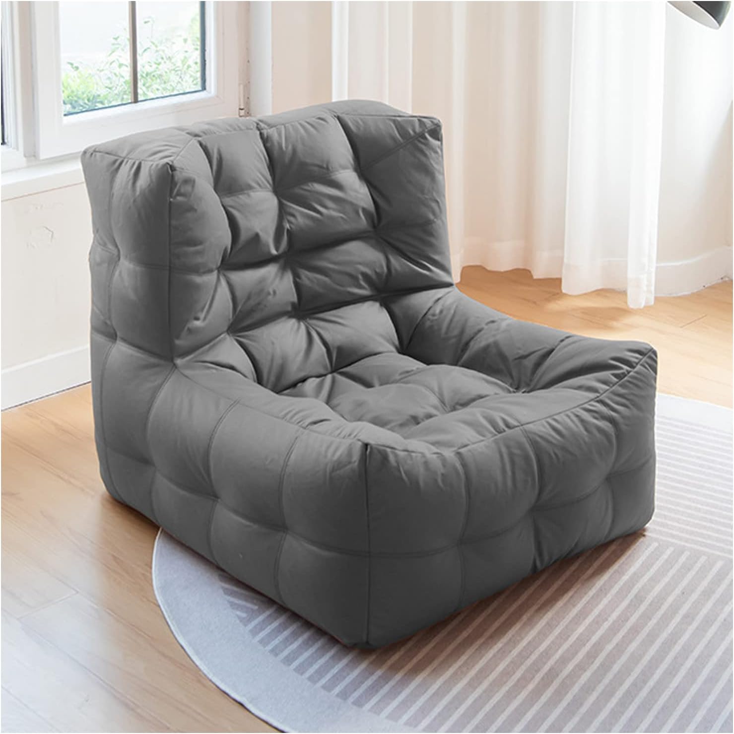 Easy Padded Floor Chair Bean Bag Chair (No Filler) Dorm Chair for