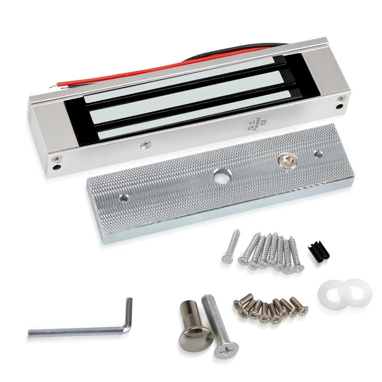 Cerraduras electromagnéticas de 12V, Cerradura magnética eléctrica de 180KG/350lbs, Soporte ZL U for electrónico de Control de Acceso de Puerta a Prueba de Agua(Lock with U Bracket)
