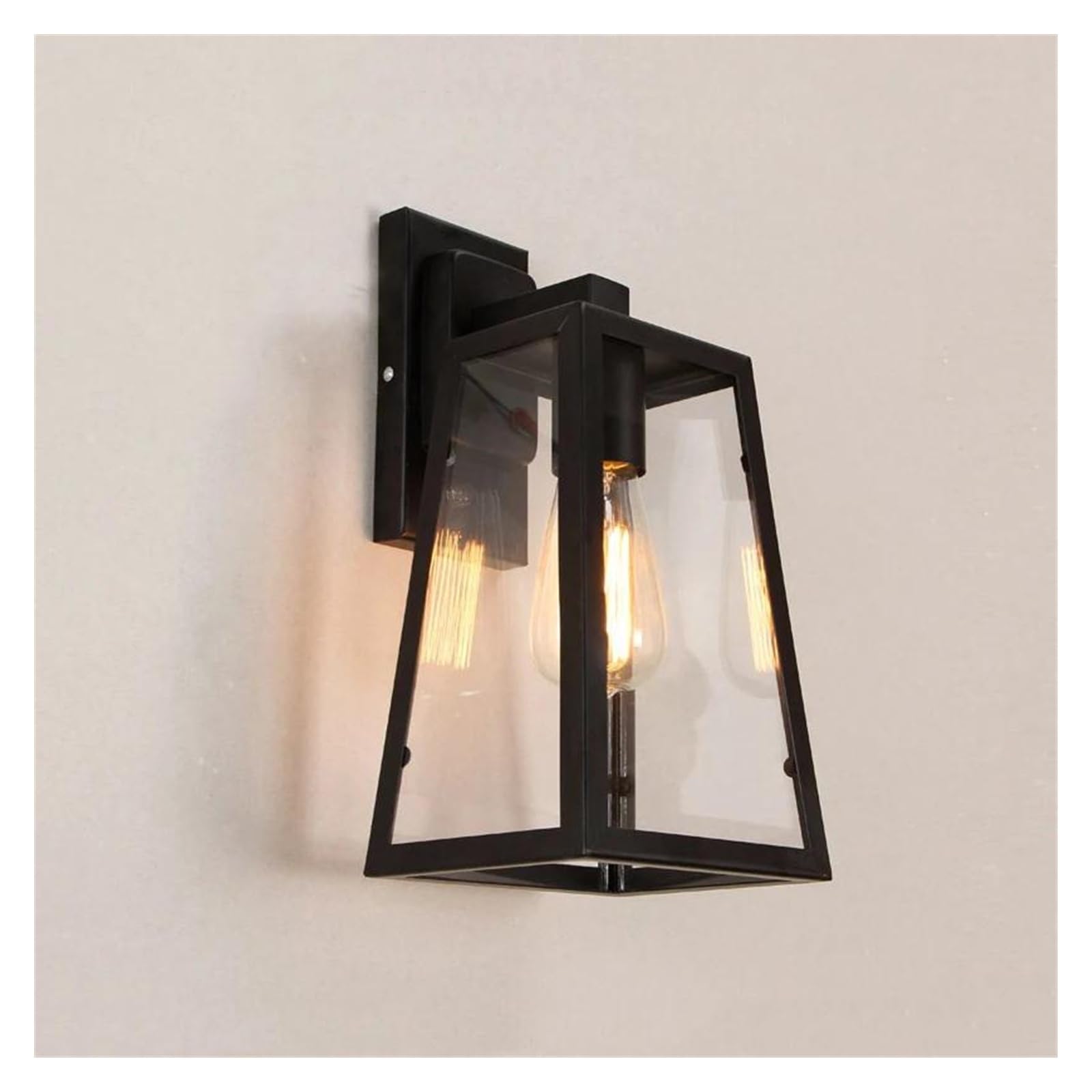 ZTCHSENZT Wall Sconces, Retro Loft Outdoor Lamp Industrial V-intage Garden Light Restaurant Stair Aisle Bedroom Porch Cafe Bedside Wall Sconce,Black