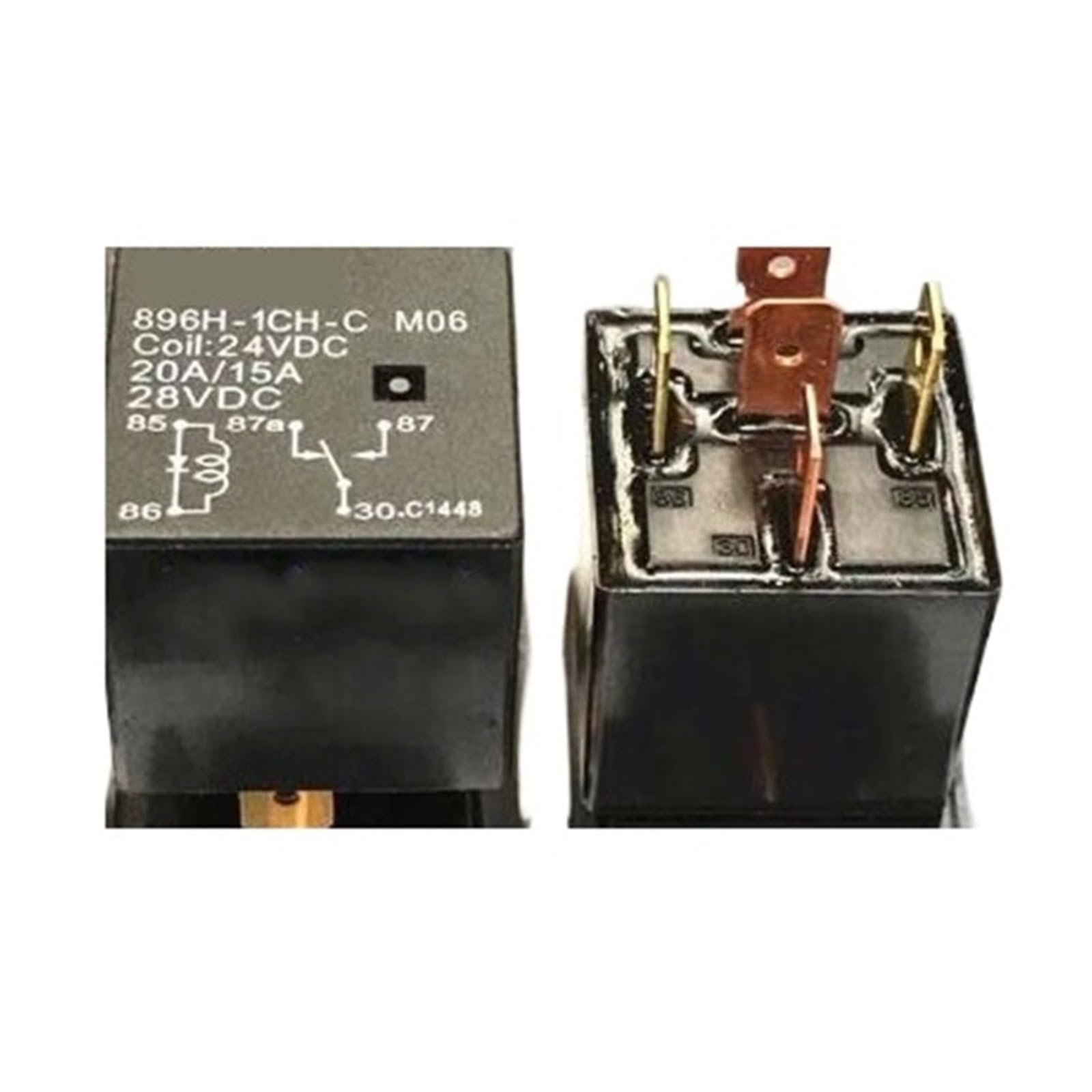 Relais 24V 896H-1CH-C-M06 automobile à 5 broches pour circuits électriques de voiture