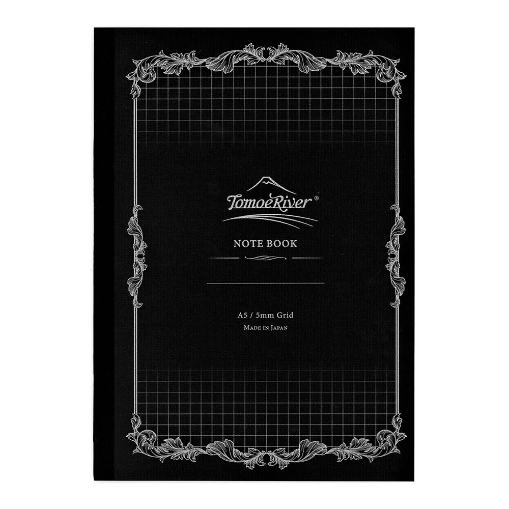 SAKAEテクニカルペーパー Tomoe River FP (52g/m2) Notebook by SANZEN, 5.85" x 8.27", 160 pages (80-Sheet), Soft Cover, 5mm Squared, White (SR-A5NB-HW)