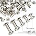 TecUnite 100 Pieces Chicago Screws Leather Rivets Assorted 5 Sizes Chicago Binding Screws Rivets for DIY Leather Craft Belt Bag Shoes Purse Bookbinding, 1/4, 3/8, 1/2, 9/16 and 11/16 Inches