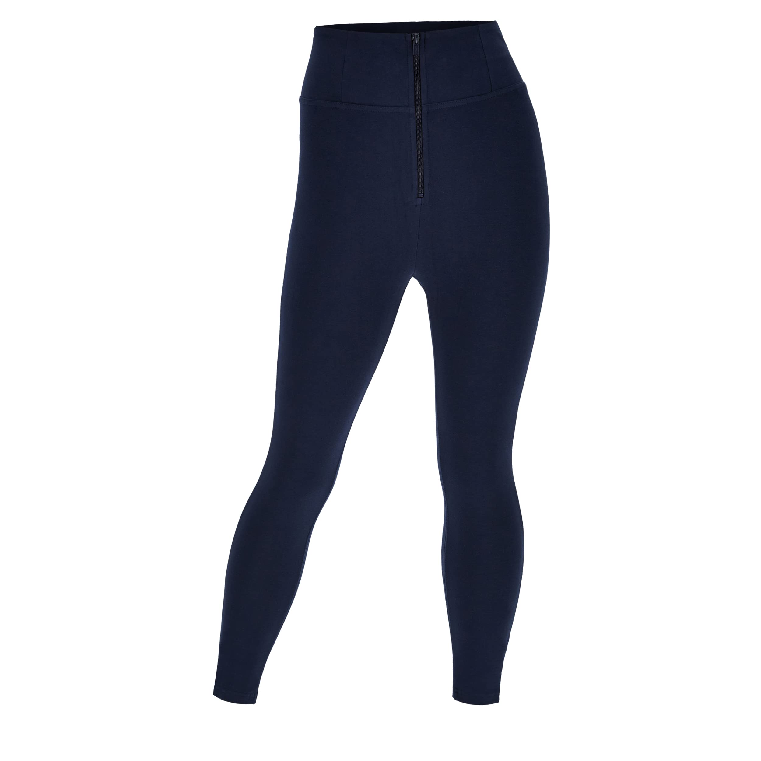 FREDDY - Pantaloni Push Up WR.​up® 7/​8 Curvy Vita Alta con Zip, Donna, Blu, Extra Large