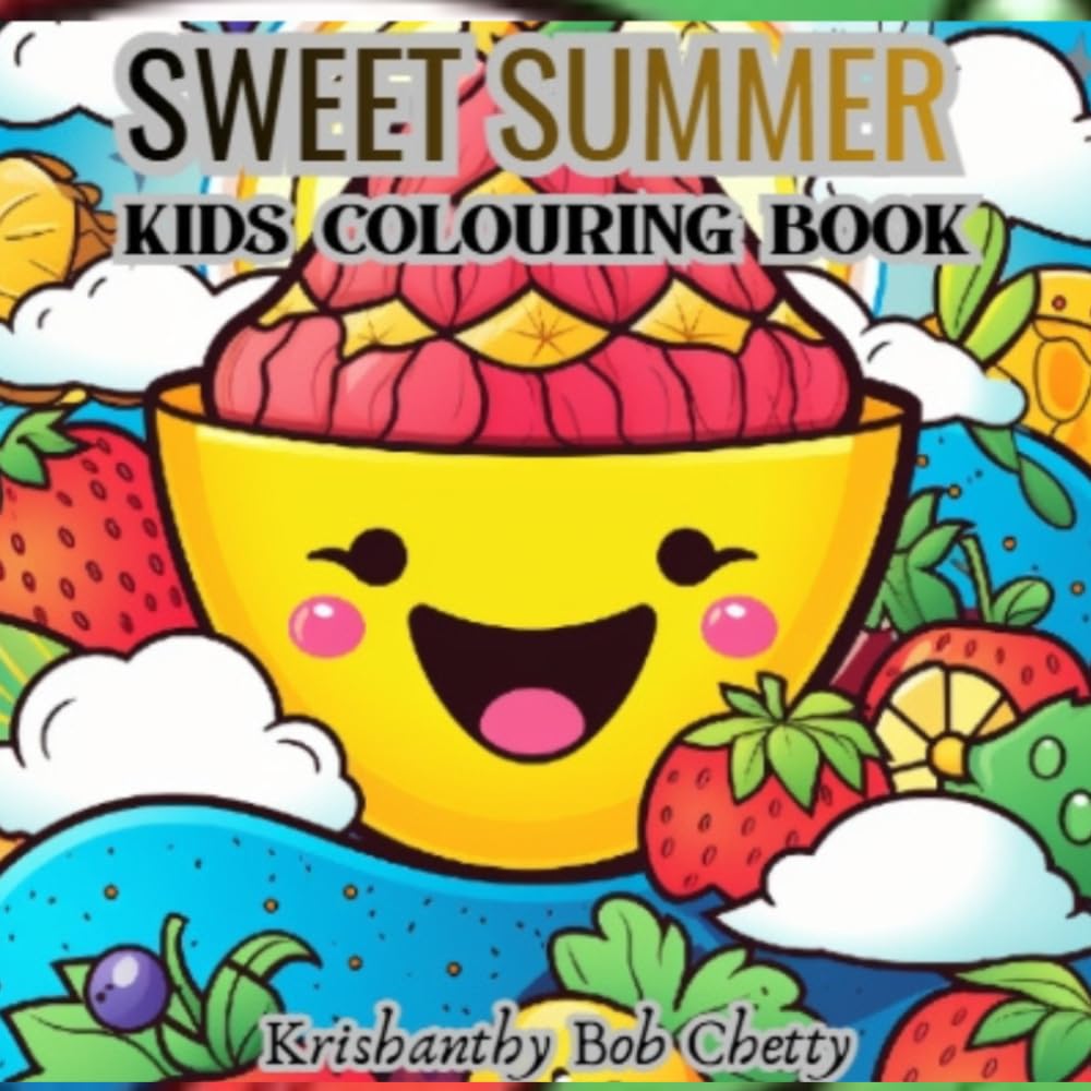 Sweet Summer Kids Coloring Book: Coloring book for Kids featuring Relaxing Sweet Summer Characters with Bold, Easy and Simple Designs