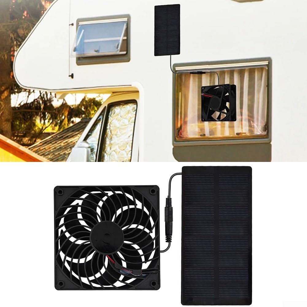 Kit de ventilateur et panneau solaire 100 W 12 V étanche