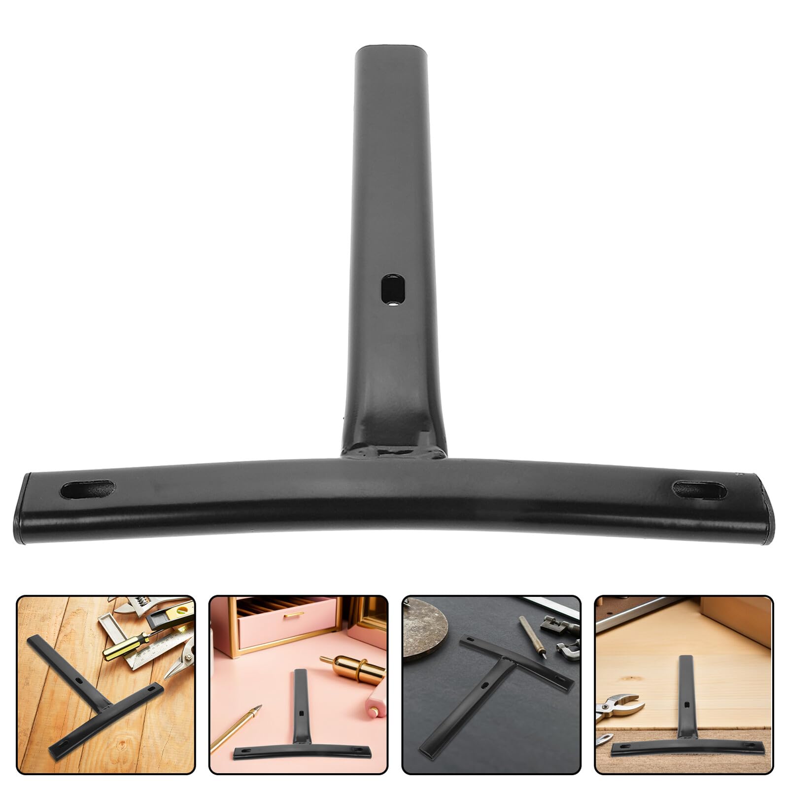 WOONEKY 4 Piezas Varillas de Soporte de Acero en Forma de T para Respaldo de Silla Giratoria, Estructura Triangular Reforzada, Repuesto para Sillas de Oficina y Gaming, Soporte