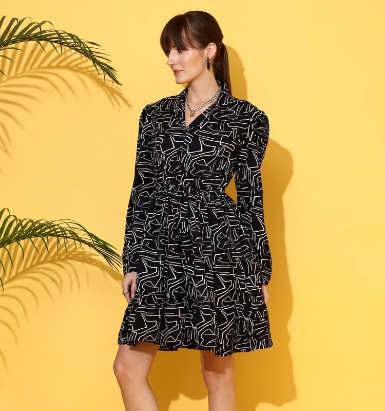 Image of Sheetal Associates Women's Casual Full Sleeve Crepe Shirt Dress