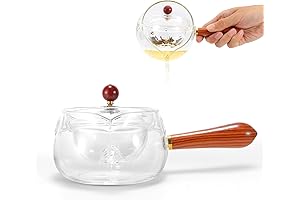 All-Around Glass Teapot: 360-Degree Rotation Tea Maker for Optimal Brewing