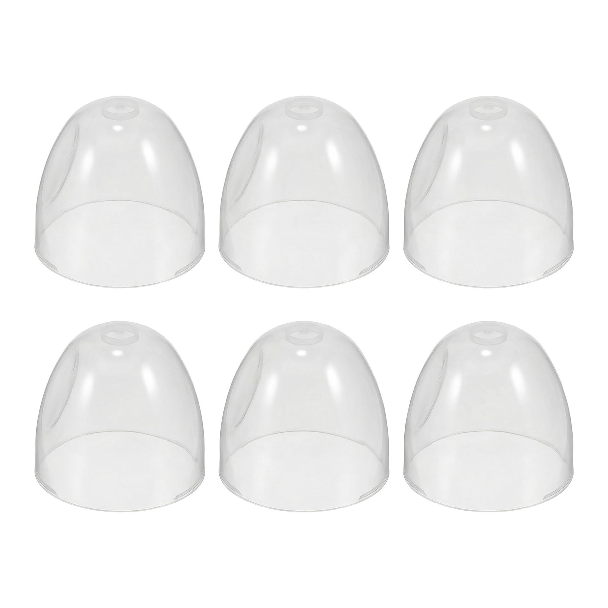 Toyvian Milk Bottle Caps Replacement, 6 Pcs Clear Plastic Feeding Bottles Lids Replacement, The Bottom Diameter is Approximately 6.2cm