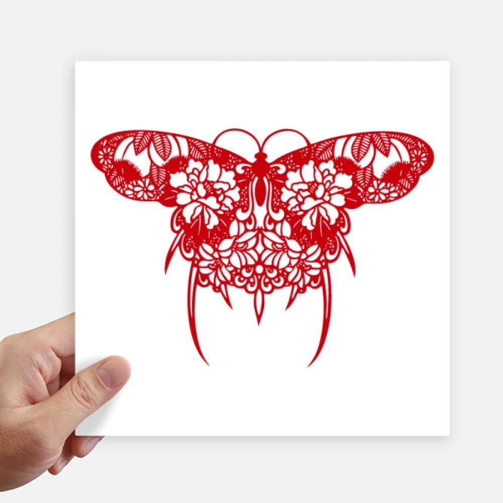 Stickers grand format 20cm papillon cerf-volant chinois pour valise voyage