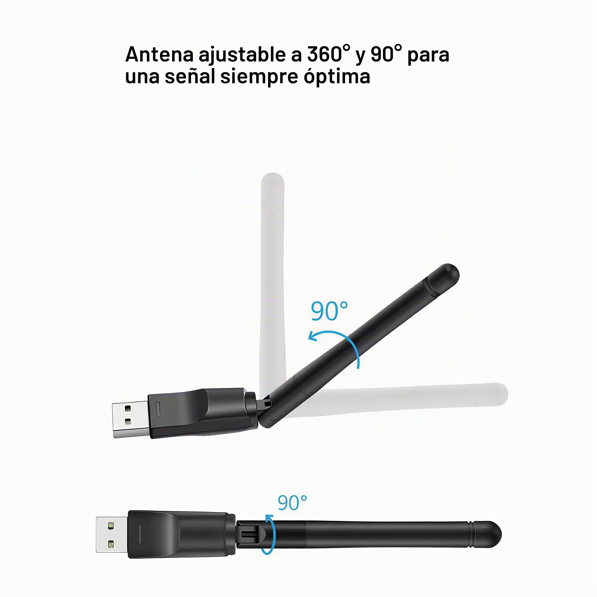 Decodificador TDT HD 2026 OWERSLYN con Adaptador WiFi USB MT7601 Combo, Receptor DVB-T2 H.265 HEVC 10-bit para TV Antigua, Convierte en TV con You-Tube/IPTV/Tiempo, Mando 2 en 1, Salida HDMI/AV