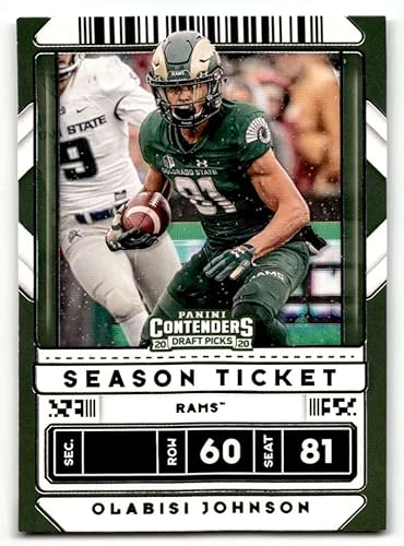 2020 Panini Contenders Draft Picks #10 Olabisi Johnson Colorado State Rams Football Cards NM Near Mint Football Card