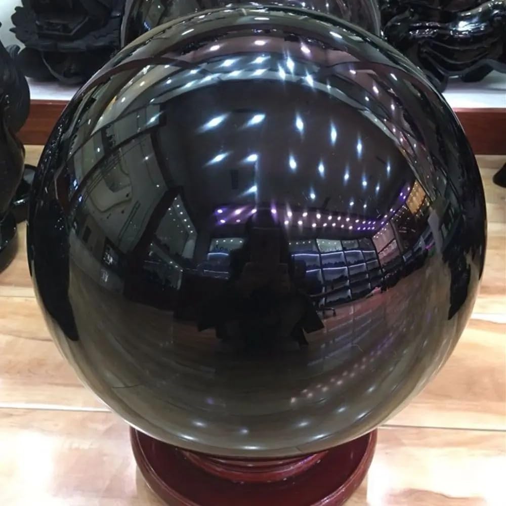 1pc 6cm Black Obsidian Sphere Crystal Ball Polished Stones Crystals feng Shui for Decoration Without Base