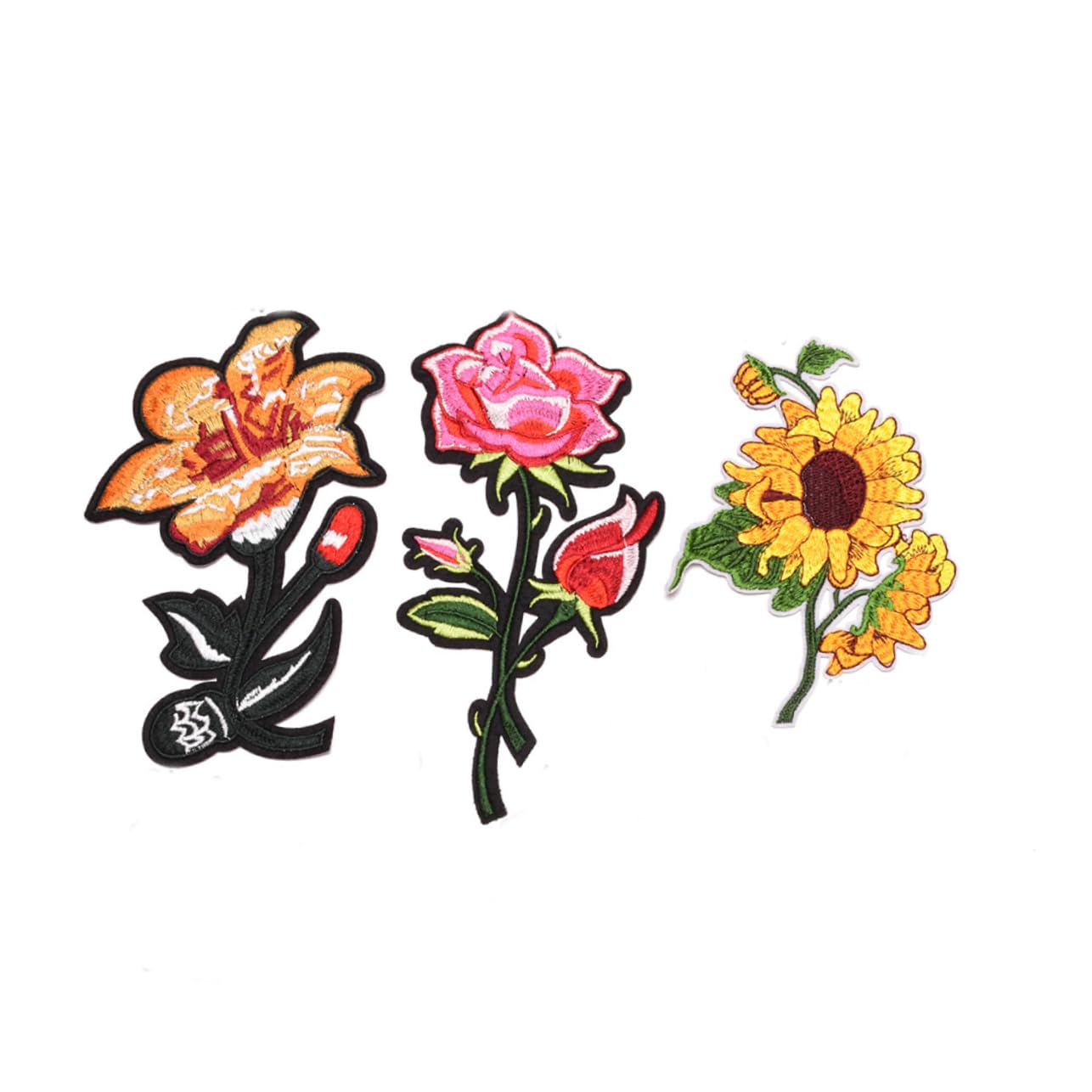 STOBOK 42piezas Parches Bordados De Flores Para Decoración De Ropa Apliques Para Camisetas Chaquetas Gorras y Accesorios Material Ecológico Fácil De Coser o Planchar