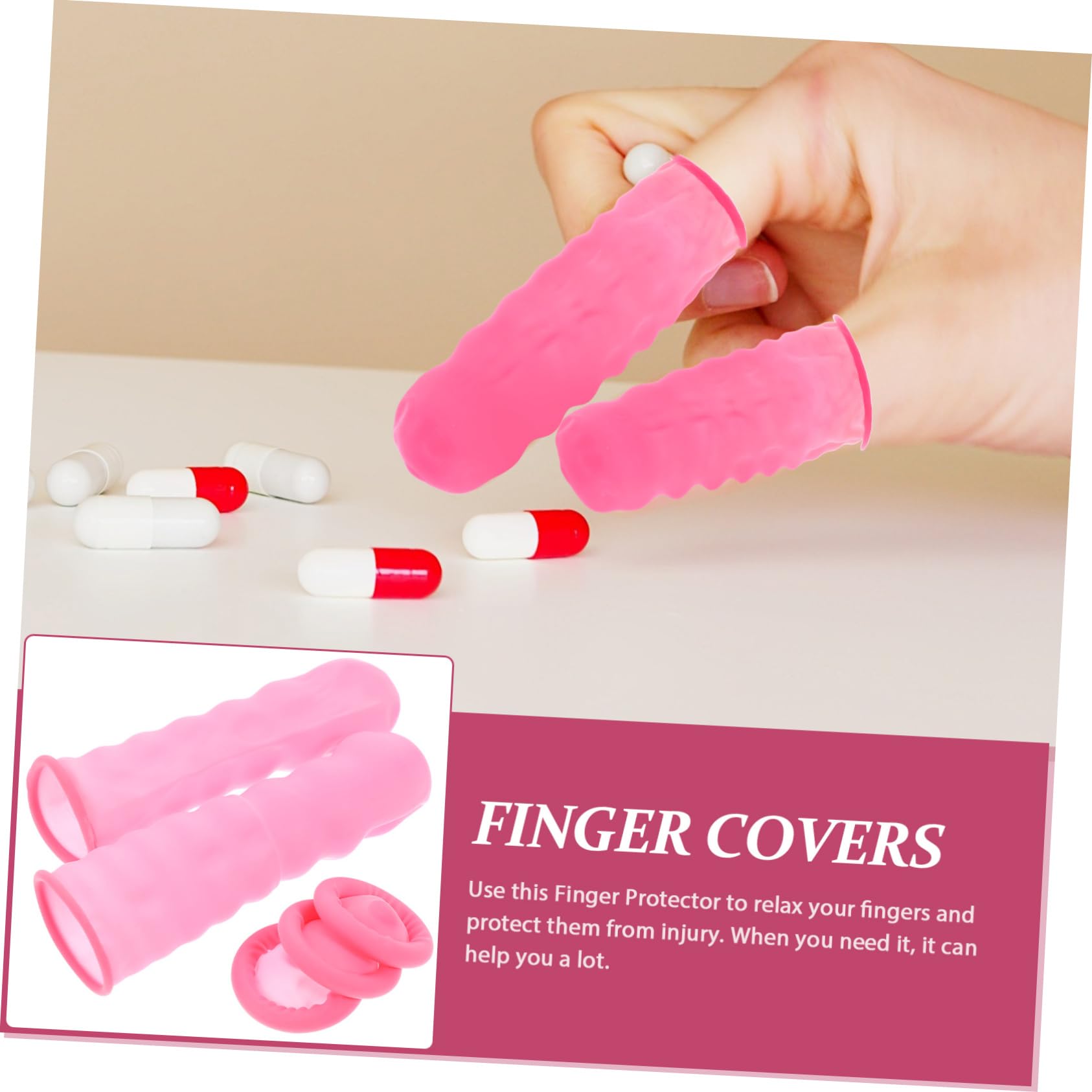 OSALADI Finger Protectors s Disposable Latex Finger Cots