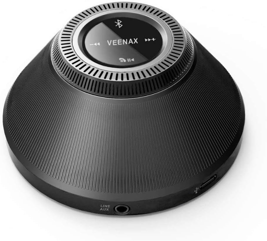 VEENAX PS10 Bluetooth Mini Speakers, Wireless Portable Speaker with Touch Screen, Built-in Mic, Enhanced Bass, 10-Hour Playtime, Outdoor Stereo Speaker for Phone Computer PC Tablet MP3, Black