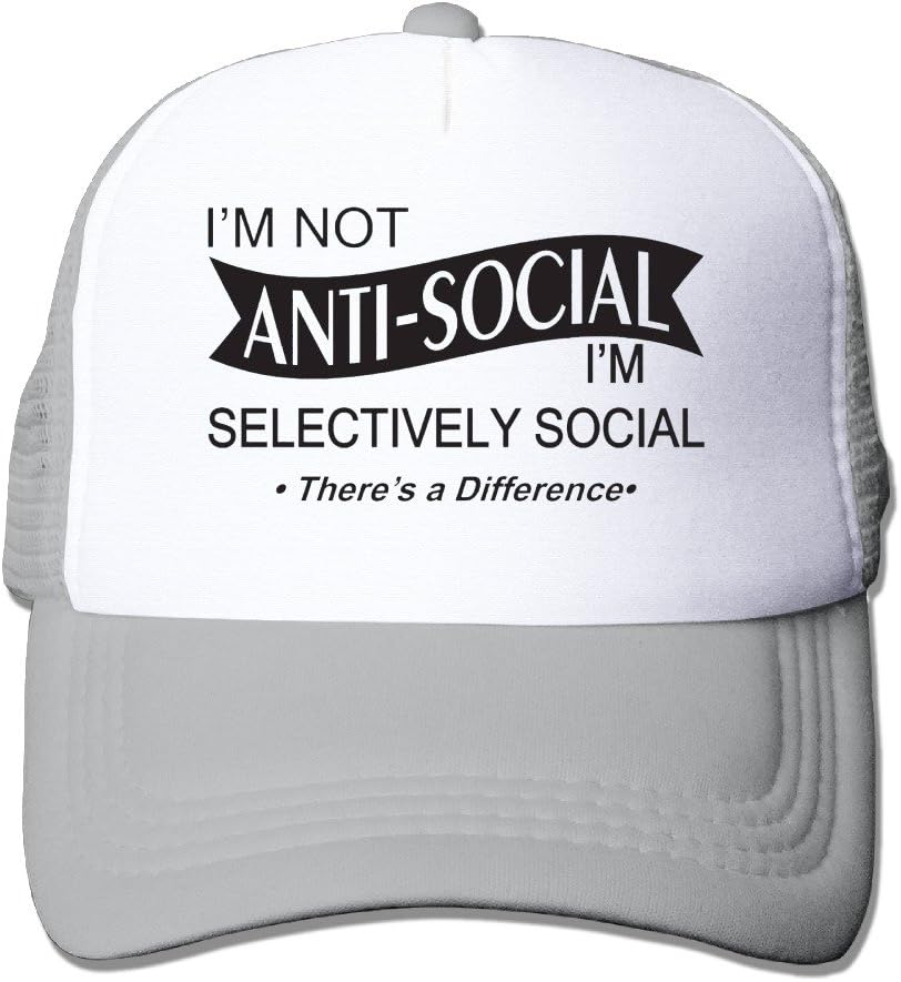 Cap I Am Not Anti-Social I Am Selectively Social Adjustable Hats