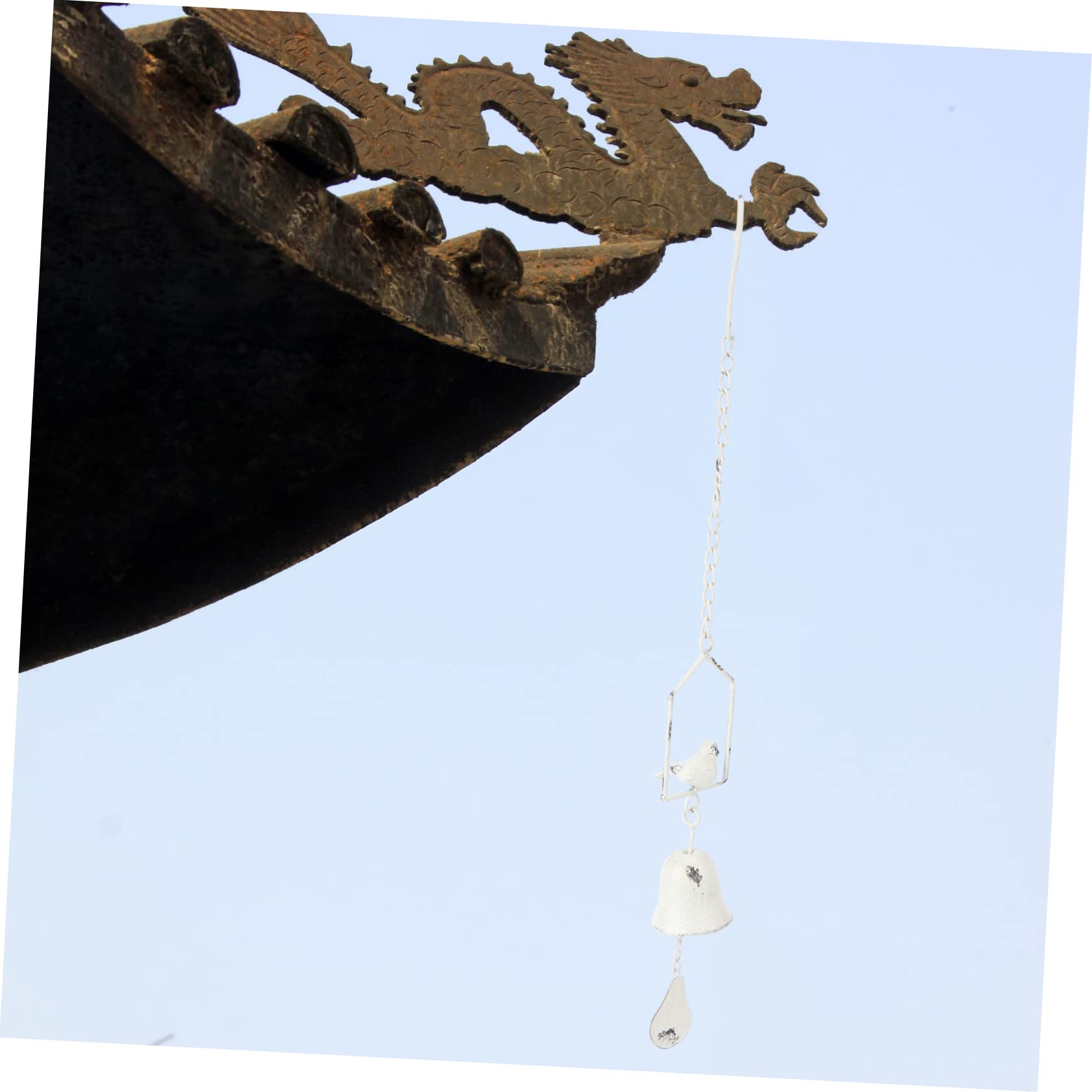 Carillon Éolien Oiseau en Fer Blanc, Décoration Suspendue 1 Pièce