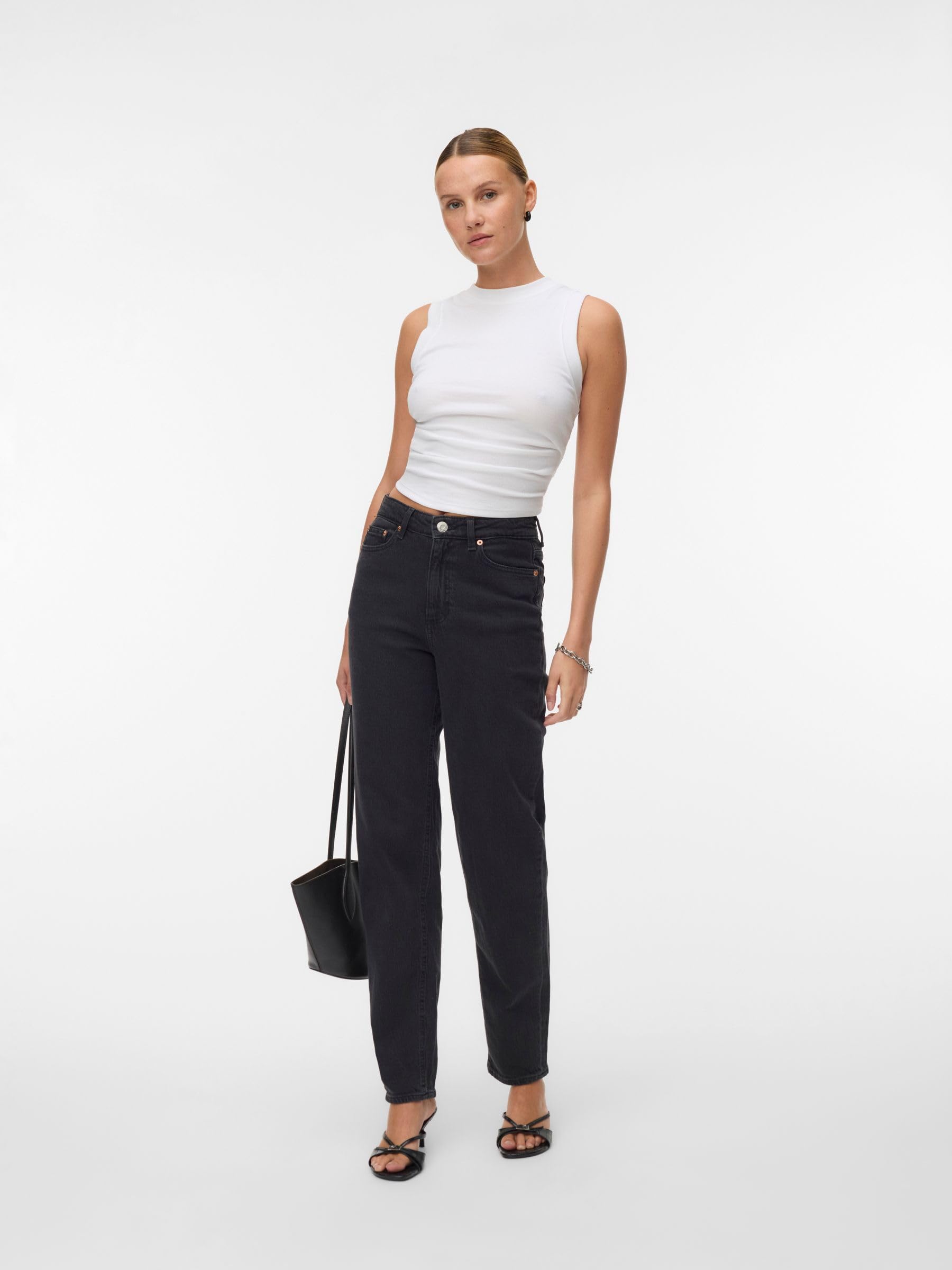 VERO MODA Vmtessa Hr Mom Jeans Ra220 Ga Noos - Vmtessa Hr Mom Jeans Ra220 Ga Noos Kobiety