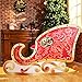 Cardboard Santa Sleigh Stand up Christmas Cardboard Cutout Standup Santa's Sleigh Life Size Cardboard Cutout Standup for Christmas Party Decor