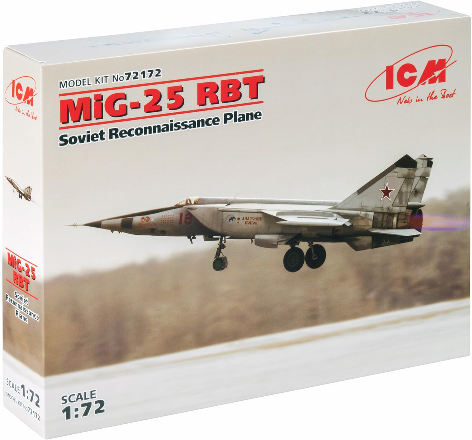 Amazon.com: ICM ICM72172 1:72-MiG-25 RBT, Soviet Reconnaissance