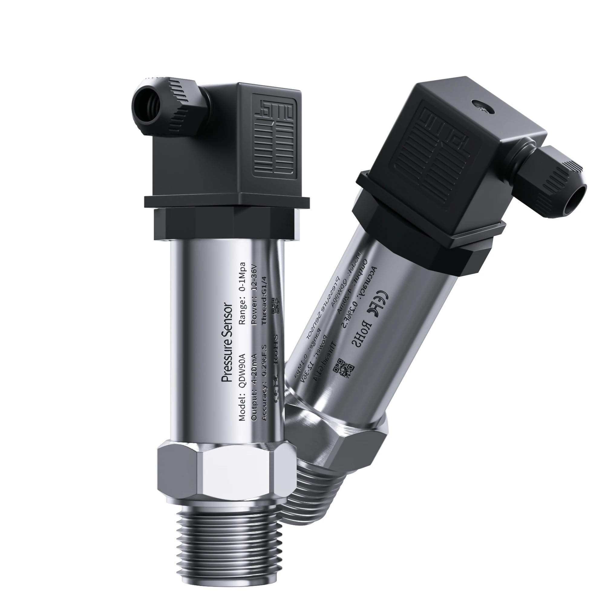 Transmisor de presión pequeño 0-1bar 0-5bar 0-10bar Sensor aire y agua 4-20mA Transductor Rosca G1-2, G3-8 1 pieza(G1-2 thread,0-100bar)