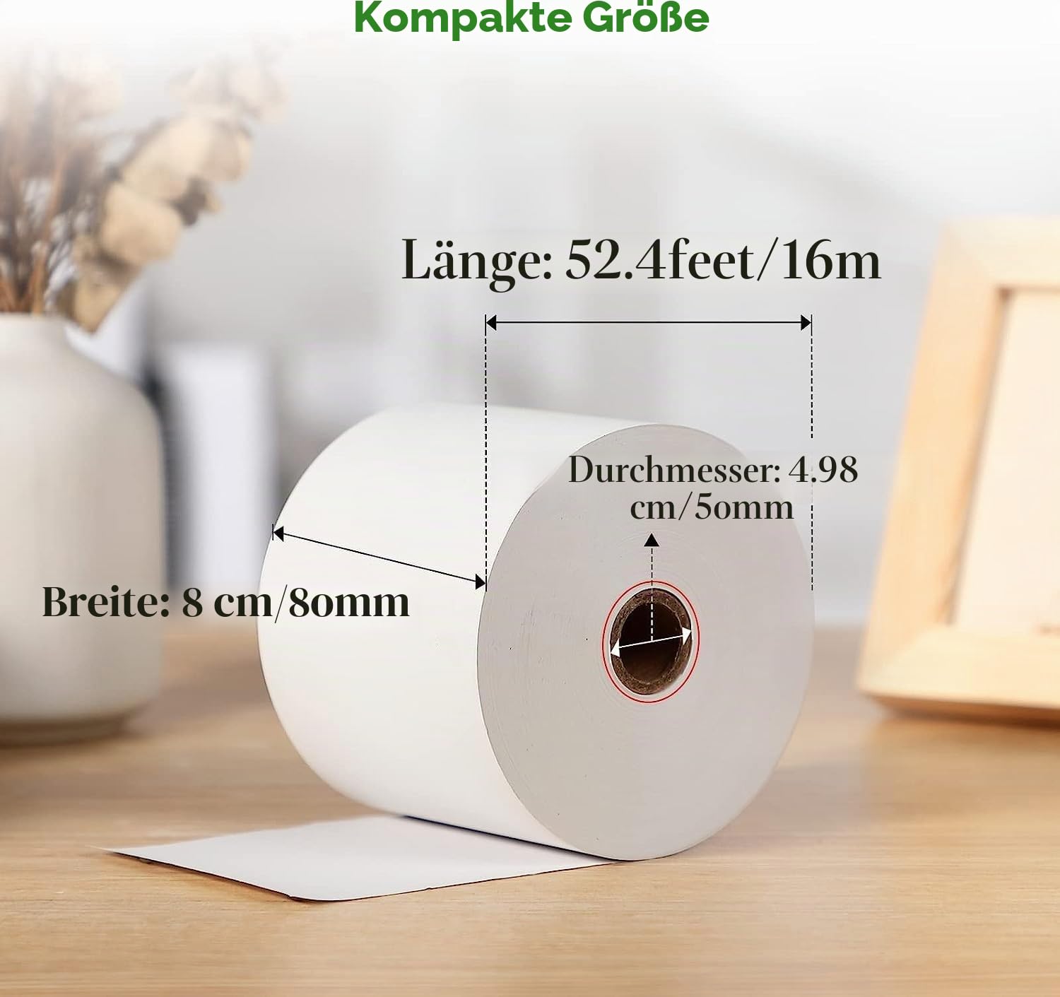 MUNBYN Premium 10 Stk. Thermopapier 80 * 50mm kassenrollen thermorollen bonrollen Thermo bonpapier Thermo-bonrolle für Thermodrucker alle 80mm Drucker