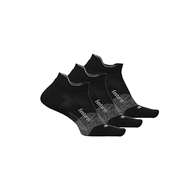 Feetures Elite Ultra Light No Show Tab 3 Pair Pack No Show Socks Shoes Black