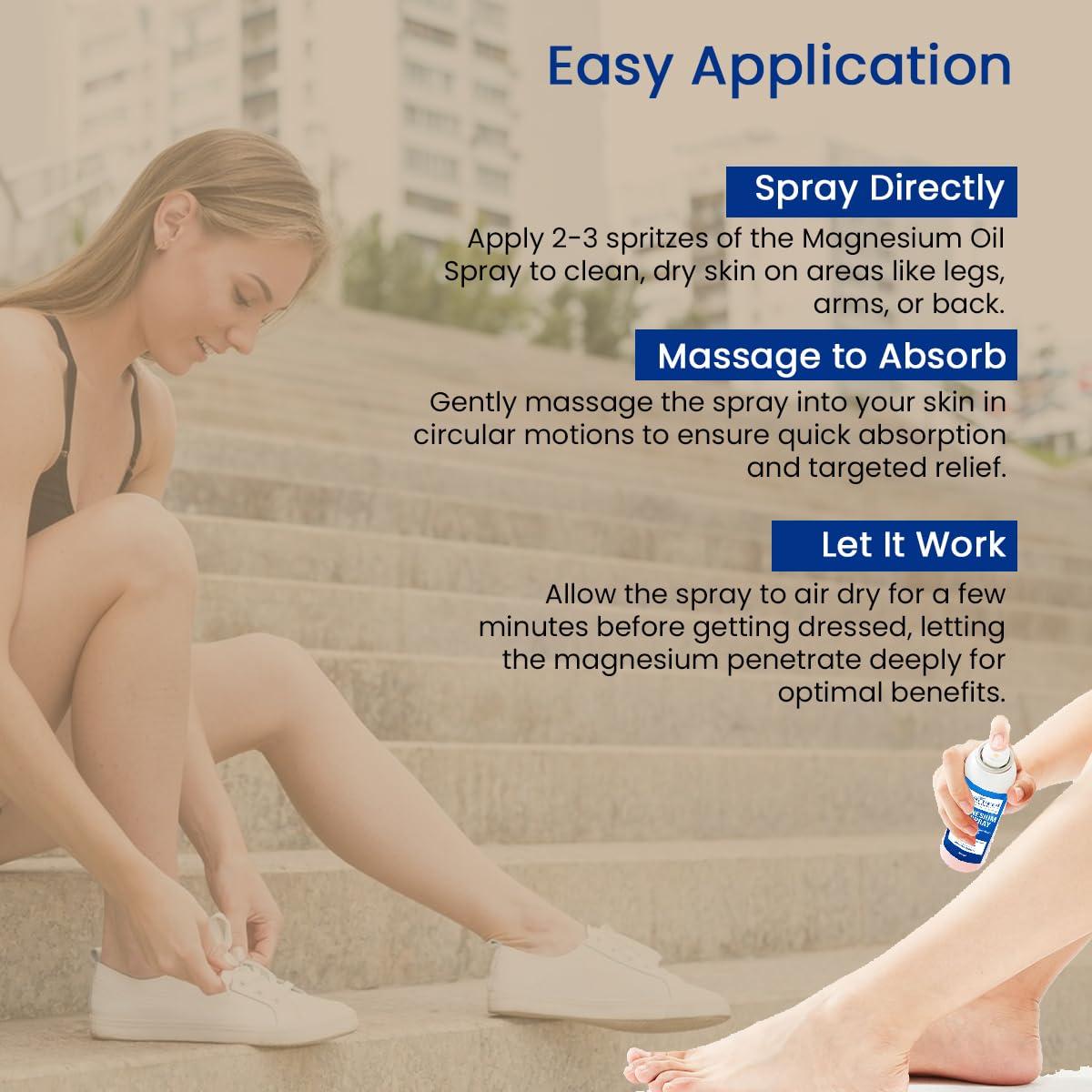 TMPE Magnesium Oil Spray. Quick Absorbing Topical Magnesium supplement. Relieves Muscles & Joints, Promotes Better Sleep -200ml Pack of 2 1