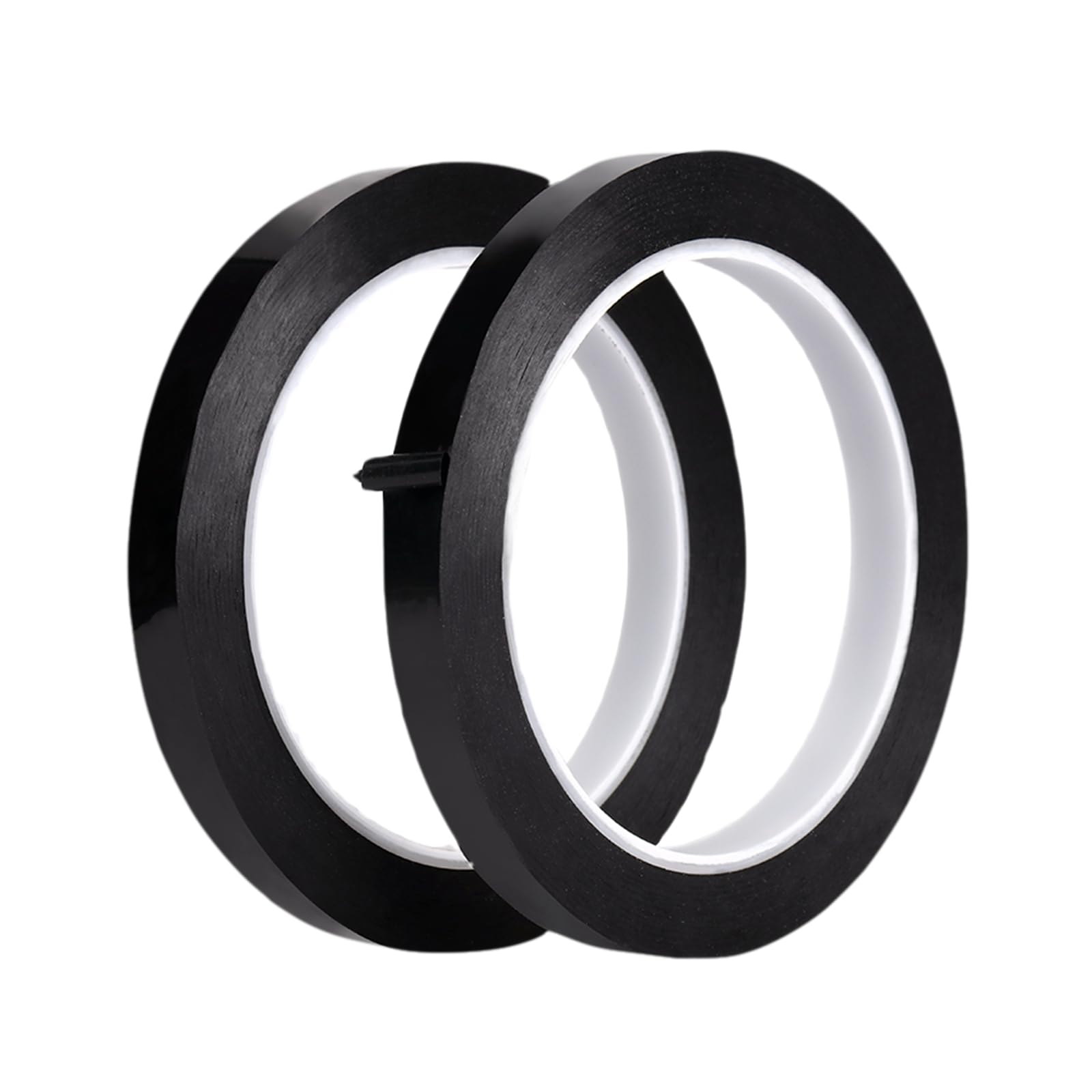 MAEXUS 減光シール 10mm*50m 減光シール 黒テープ LED減光シール 強粘着 マスキングテープ、PCカメラやLEDランプの遮光対策に最適、眩しい光から守る強力テープ（2個入り）
