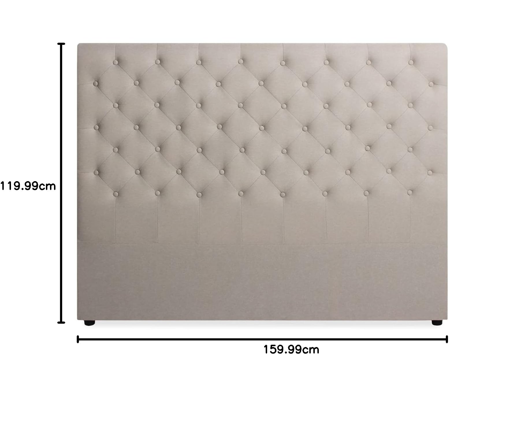 INTENSE DECO Tête de lit capitonnée Constance 160cm Tissu Beige
