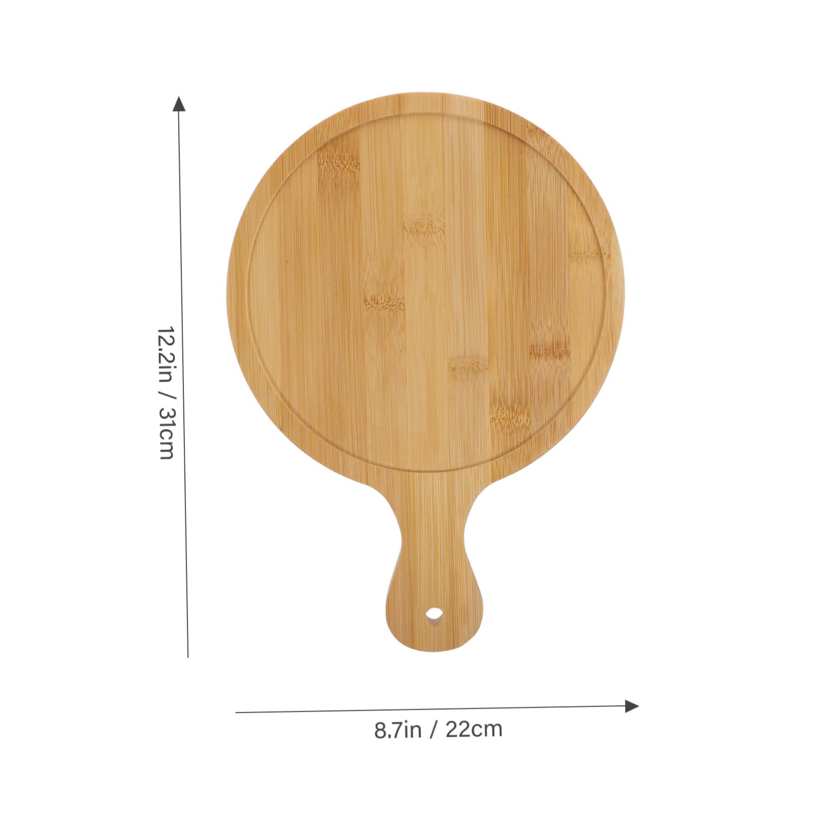 ABOOFAN Natural Wood Pizza Peel 9 Inch Pizza Serving Board Spatula Easy Baking Tool for Pizza Bread