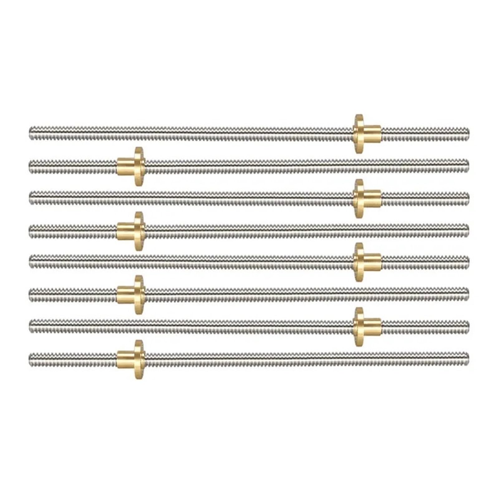 Vite a sfera a guida lineare T10 con filettatura da 2 mm con dado, lunghezza 100-600 mm, asta trapezoidale per applicazioni di movimento di precisione