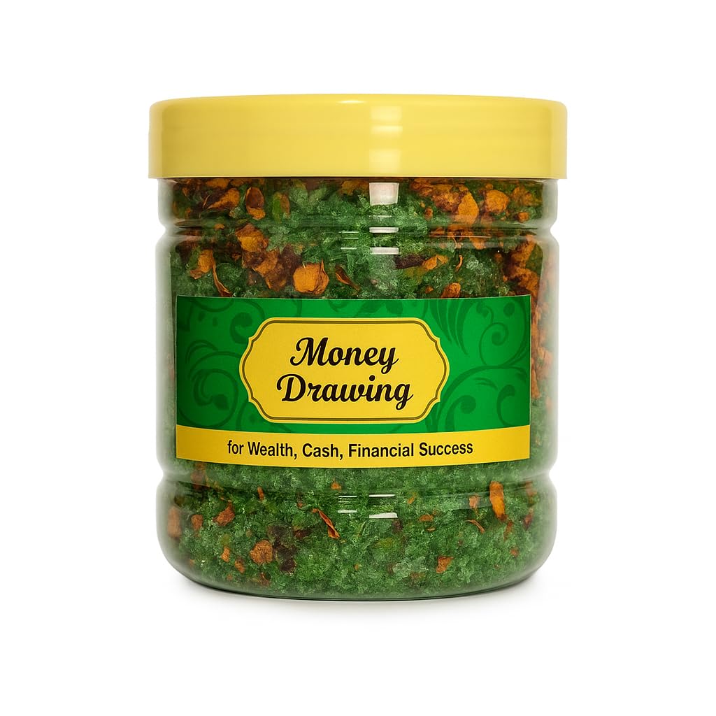 Merlin’s Money Drawing Ritual Bath Salt (200g) | Energized Money Magnet Salt | Wealth, Luck & Prosperity Cleanse