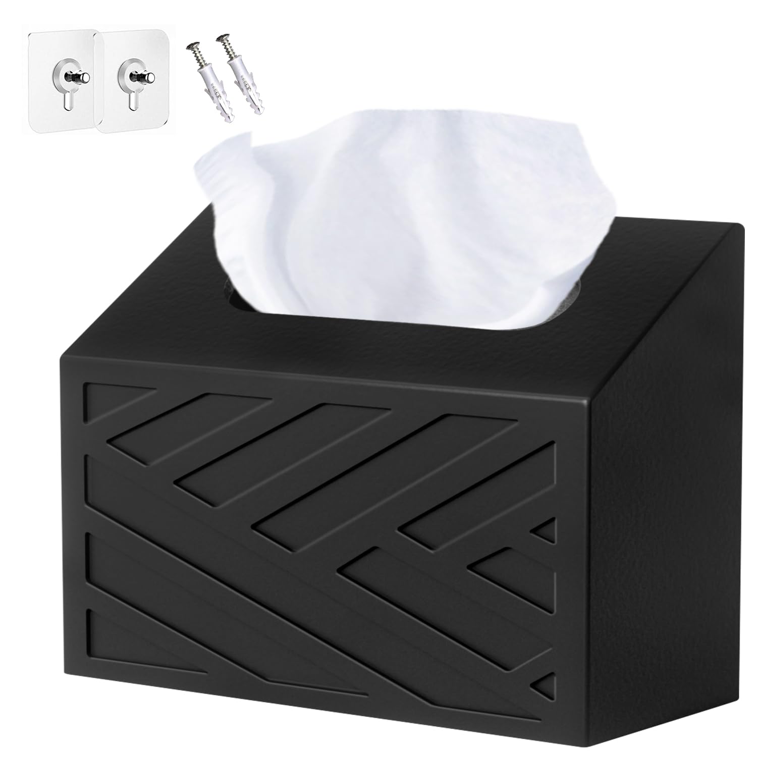 Hand Towels Box Cover Modern Hand Towel Holder Compatible with Kleenex Disposable Paper Hand Towels Wood Wall-Mounted Tissue
