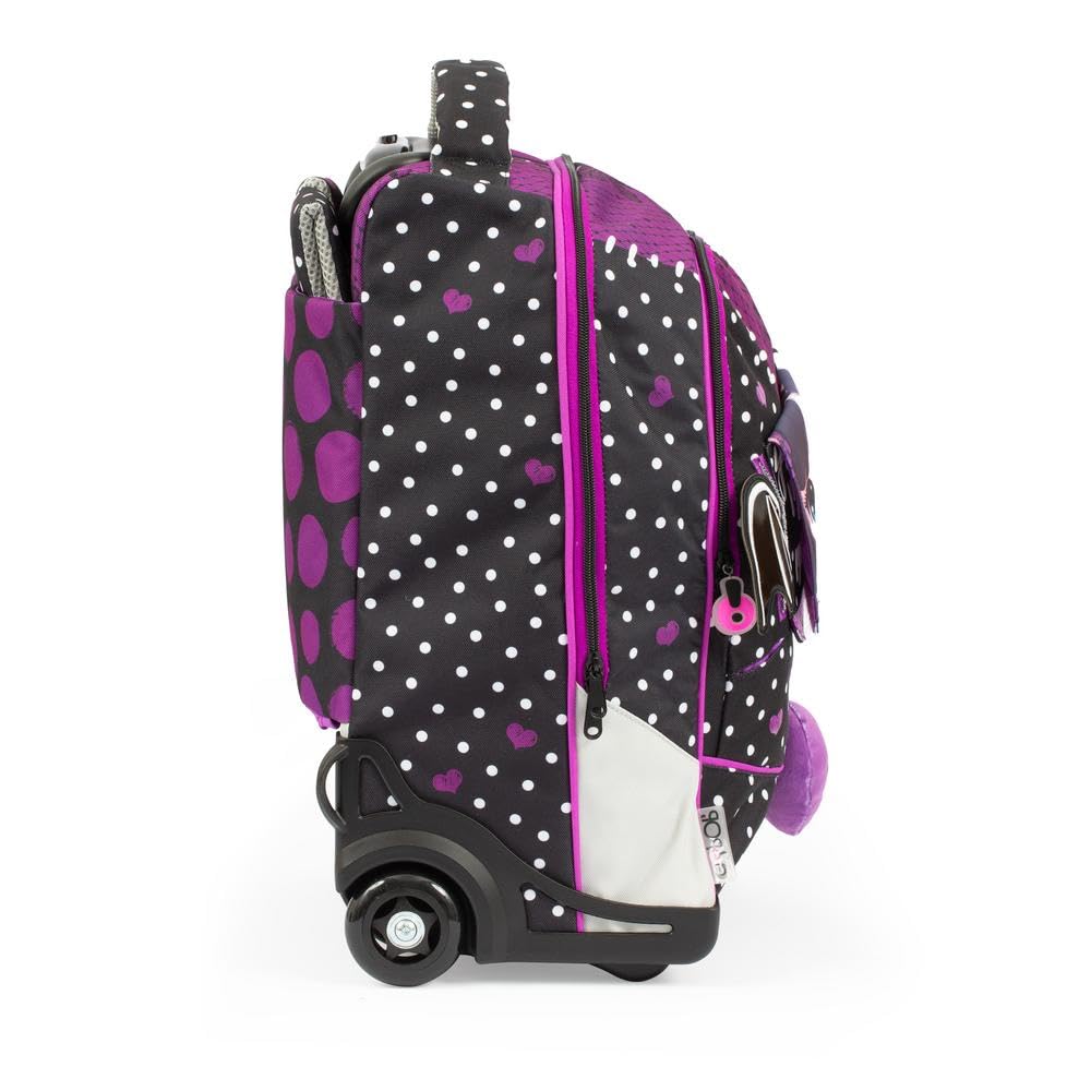 GO POP Zaino Trolley, 3 Grafiche Frontali Intercambiabili e Pop-Up, 2 Scomparti Con Cerniera, Spallacci Imbottiti, Per Bambina, Scuole Elementari e Medie