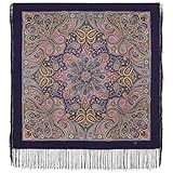 Die Große ist 89cm x89 cm Pavlovo Posad Shawl Manufactory Damentuch Kopftuch Umschlagtuch Tuch 100% Wolle Violett