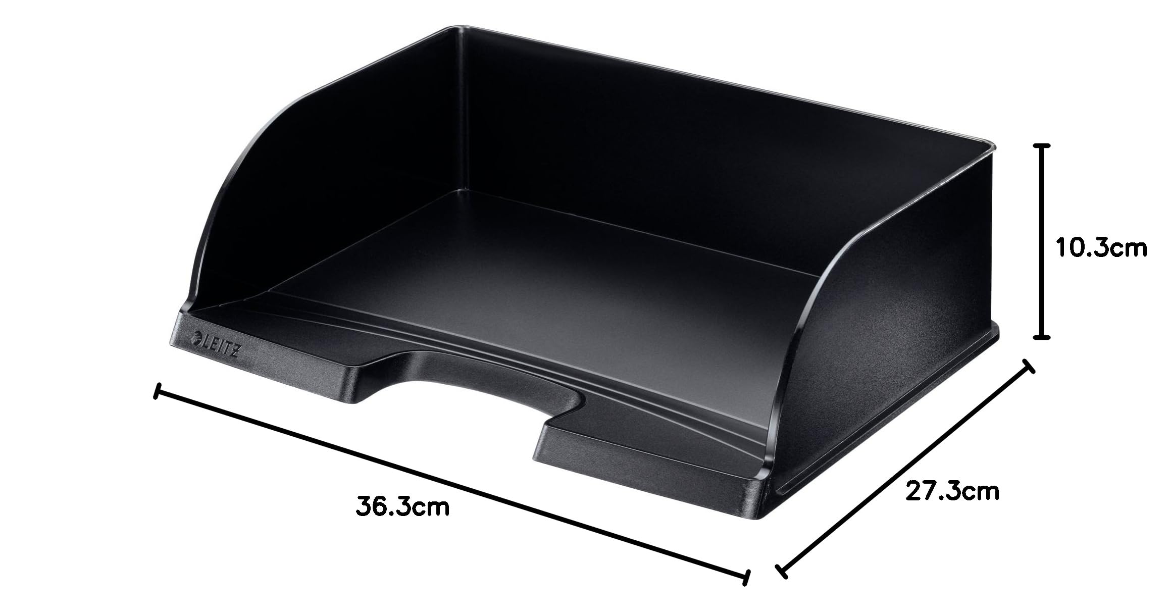 LEITZ 52190095 - Bandeja Plus JUMBO de acceso apaisado color negro