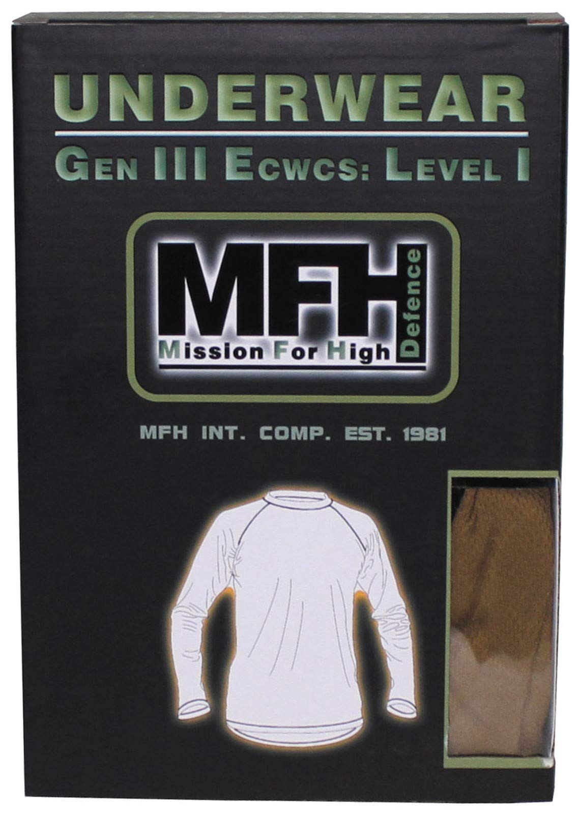 MFH Hombres US Level I Gen III Actividad Camiseta Coyote Tan