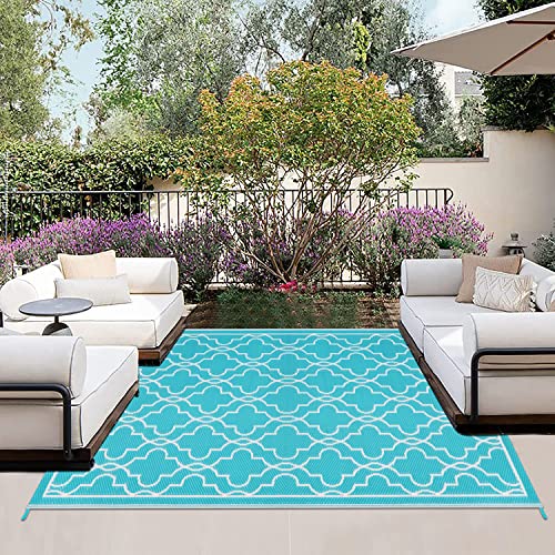 Homcomoda Reversible Outdoor Rugs 4’X6’ Plastic Straw Patio Rugs Lightweight Area Rug Waterproof Rv Camping Mat Portable Outdoor Floor Carpet Mats For Deck Porch Backyard Bbq Camping #TOP23