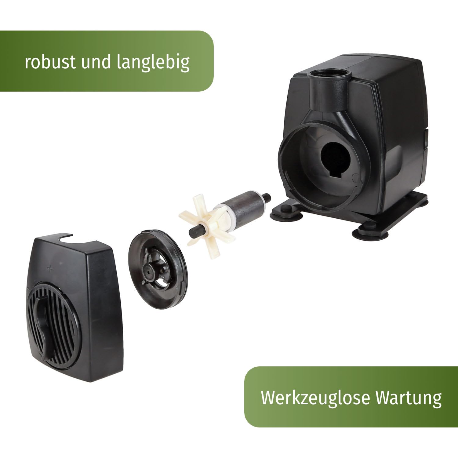 CLGarden Springbrunnen Pumpe SP3-L mit 3x Beleuchtungen warmweiß Lichtsensor 1300 Liter Wasserspiel Dämmerungssensor Pumpe mit LED