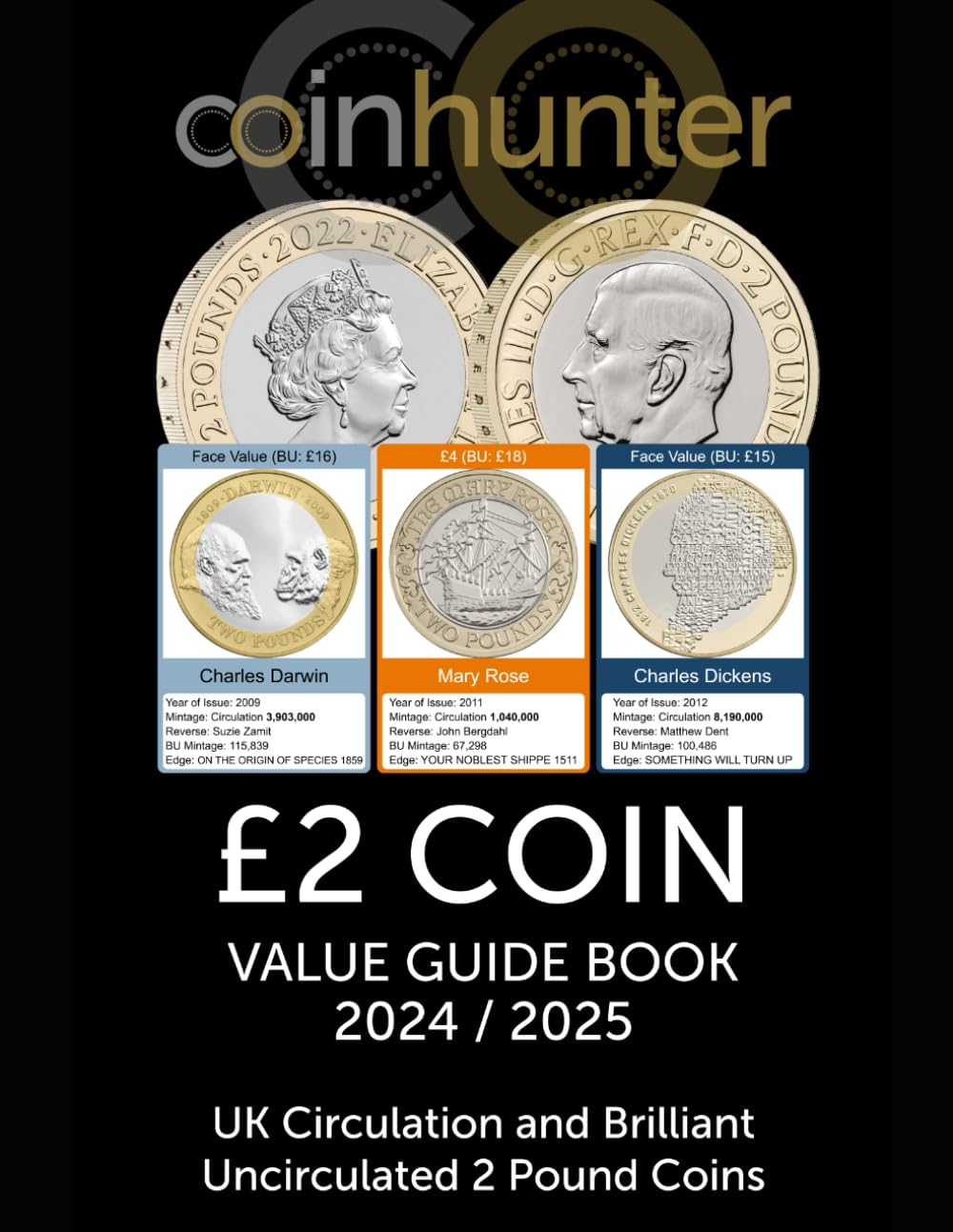 £2 COIN VALUE GUIDE BOOK 2024: UK Circulation and Brilliant Uncirculated 2 Pound Coins
