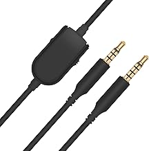 A10 A40 Gaming Headset Audio Chat Cable Inline Mute Volume Control Lead Compatible with Astro A10 A40 A30 A50 Xbox One Play Station PS4 PC Smartphone with 3.5mm Jack