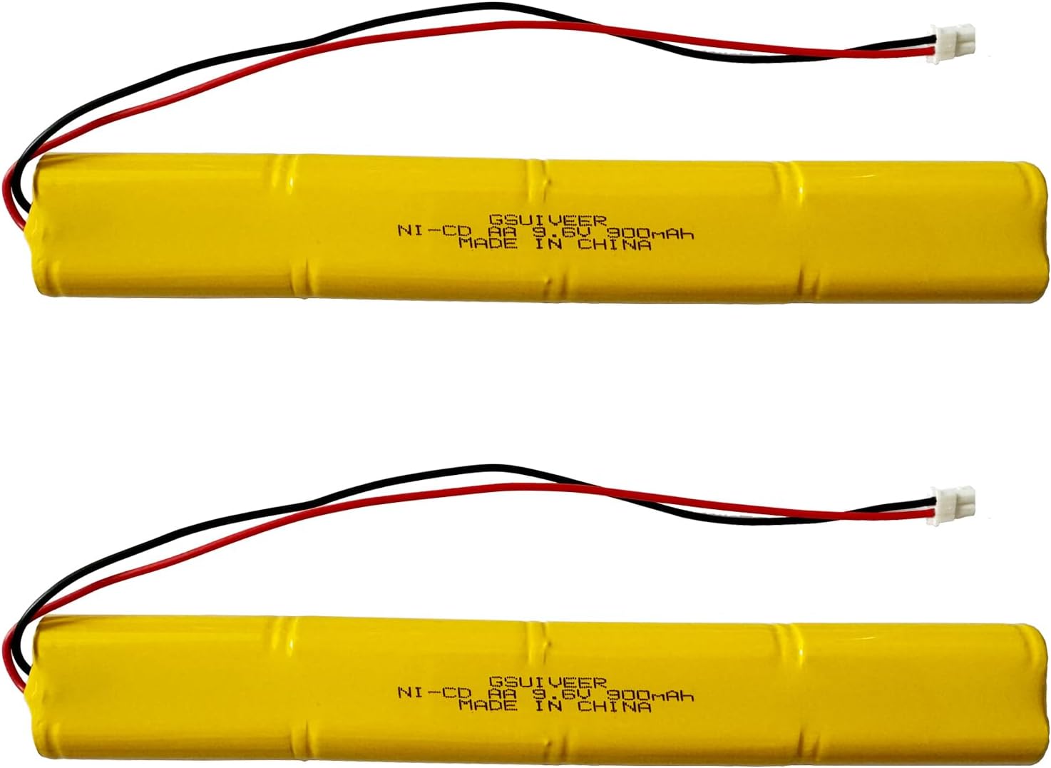 GSUIVEER9.6V 900mAh Exit Sign Emergency Light Battery Compatible with BBAT0043A BAT9.6V700 BBAT0044A BAA-96 Unitech ELB-B003 ELBB003 Lithonia ELB-B004 ELBB004 OSI OSA228 DANTONA CUSTOM-306-U (2 Pack)