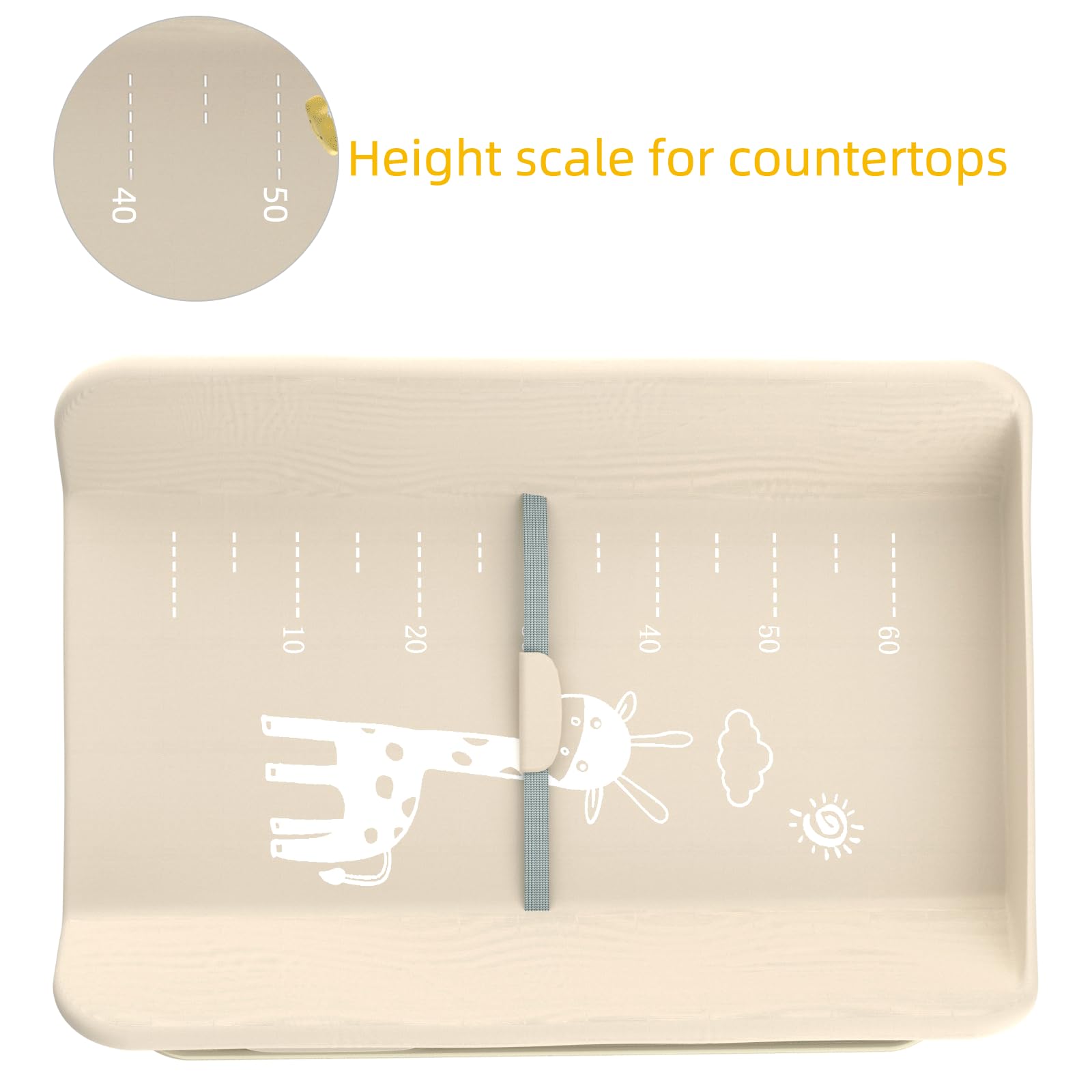 Wickeltisch, 3-in-1, Wickelkommode für Baby, von Geburt bis 12 Monate (bis 25 kg), Wickeltisch, faltbar, tragbar, Wickeltisch für Babys, mit 4 Rollen,75 x 68 x 83–91 cm (Cremeweiß)
