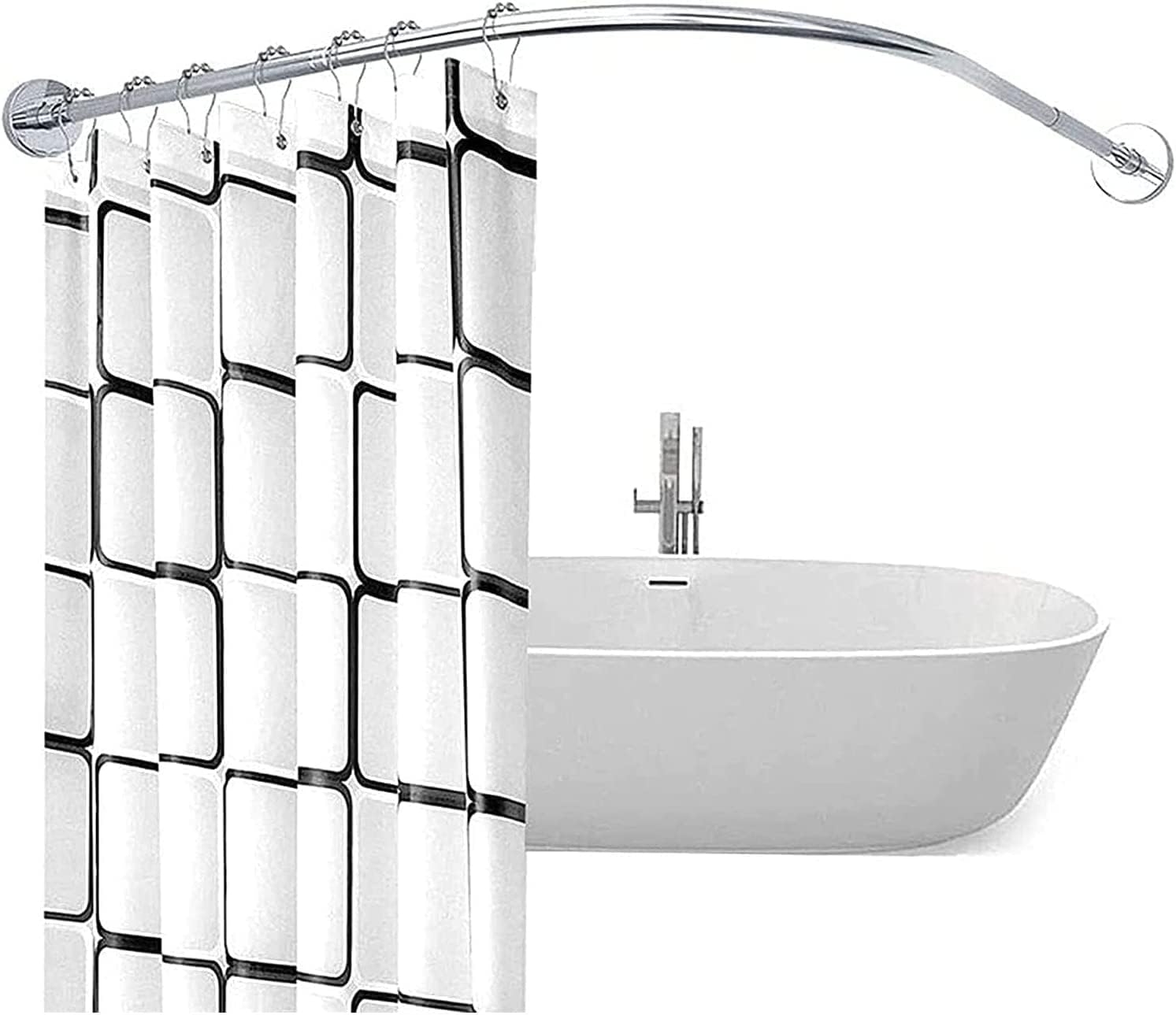 Shower Curtain Rod Curved Adjustable Curved Shower Curtain Rod