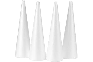 YURN Craft 4 Pack Foam Cones for DIY Crafts - Your Imaginative Journey Awaits