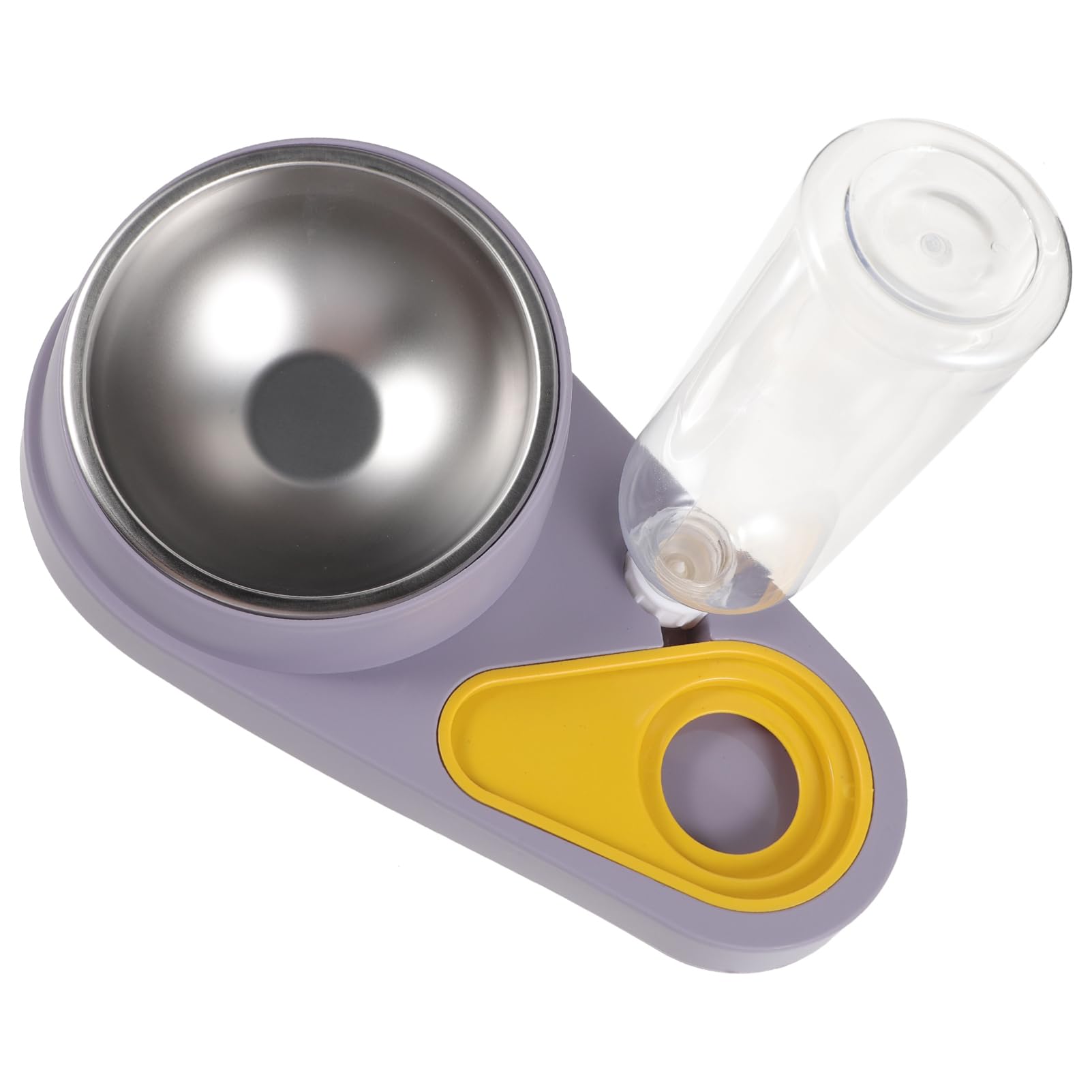 Hemoton Automatic Pet Feeder Water Dispenser Detachable Dog Bowl for Cats Dogs Convenient Pet Feeding with Durable Design Non Slip Base Easy to Grey